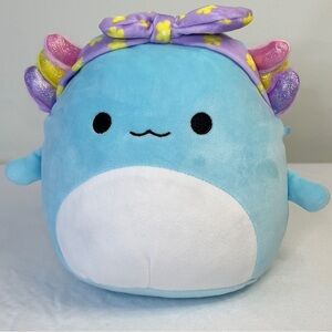 Squishmallows 8"" Irina The Axolotl with Headband, Medium, Blue